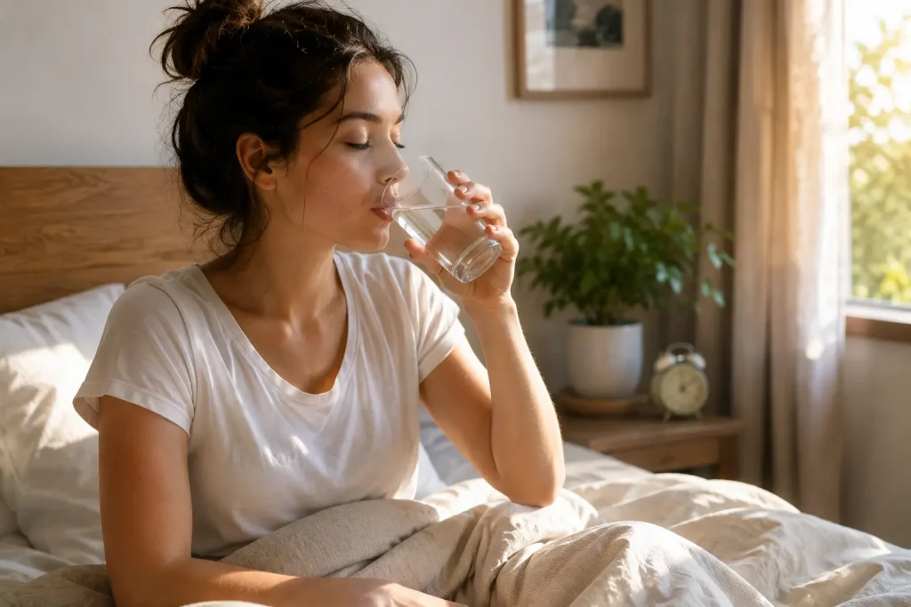 Boire de l'eau dès le réveil