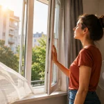 fenêtres entrouvertes en cas de forte chaleur