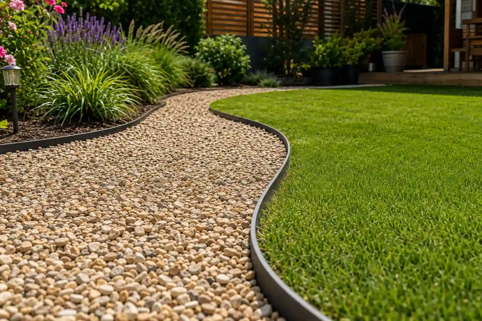 Installer des séparations gravier gazon pour votre jardin